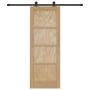 Puerta Corrediza  con Juego de Herrajes 73.5x198.5 cm Madera Maciza de Pino | Foro24.es | Tu tienda online para hogar, jardín y más Foro24.es
