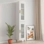 Glossy white hanging wall cabinet 34.5x34x90 cm by vidaXL, Sideboards - Ref: Foro24-812453, Price: 59,33 €, Discount: %