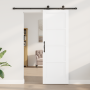 Puerta corrediza  con set de hardware blanca 73.5x211 cm Madera sólida de pino | Foro24.es | Tu tienda online para hogar, jardín y más Foro24.es