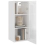 Armario de pared colgante blanco brillante 34,5x34x90 cm de vidaXL, Aparadores - Ref: Foro24-812453, Precio: 59,08 €