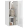Glossy white hanging wall cabinet 34.5x34x90 cm by vidaXL, Sideboards - Ref: Foro24-812453, Price: 59,33 €, Discount: %