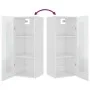 Glossy white hanging wall cabinet 34.5x34x90 cm by vidaXL, Sideboards - Ref: Foro24-812453, Price: 59,33 €, Discount: %
