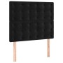 Cama box spring con colchón cuero sintético negro 90x190 cm