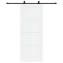 Puerta Deslizante  con Juego de Hardware Blanca 83x211 cm de Madera Maciza de Pino | Foro24.es | Tu tienda online para hogar, jardín y más Foro24.es