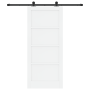 Puerta Deslizante  con Juego de Hardware Blanca 86x198.5 cm de Madera Sólida de Pino | Foro24.es | Tu tienda online para hogar, jardín y más Foro24.es