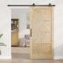 Puerta deslizante  con juego de hardware 93x202 cm Madera maciza de pino | Foro24.es | Tu tienda online para hogar, jardín y más Foro24.es