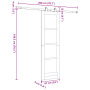 Puerta Corredera con Set de Herrajes Blanca 61x198.5 cm de Madera Maciza de Pino | Foro24.es | Tu tienda online para hogar, jardín y más Foro24.es
