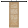 Puerta corrediza  con juego de herrajes 73.5x198.5 cm madera maciza de pino | Foro24.es | Tu tienda online para hogar, jardín y más Foro24.es