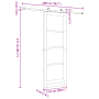 Puerta corrediza  con juego de herrajes 73.5x211 cm Madera Maciza de Pino | Foro24.es | Tu tienda online para hogar, jardín y más Foro24.es