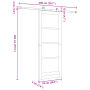 Puerta Deslizante  con Juego de Hardware 78x202 cm Madera Maciza de Pino | Foro24.es | Tu tienda online para hogar, jardín y más Foro24.es