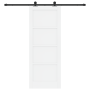 Puerta Corredera con Juego de Hardware Blanca 78x202 cm de Madera Maciza de Pino | Foro24.es | Tu tienda online para hogar, jardín y más Foro24.es