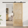 Puerta Corredera  con Set de Hardware 83x202 cm de Madera Sólida de Pino | Foro24.es | Tu tienda online para hogar, jardín y más Foro24.es
