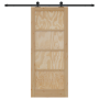 Puerta Corredera  con Set de Hardware 83x202 cm de Madera Sólida de Pino | Foro24.es | Tu tienda online para hogar, jardín y más Foro24.es
