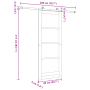 Puerta Corrediza  con Juego de Herrajes Blanca 83x211 cm Madera Maciza de Pino | Foro24.es | Tu tienda online para hogar, jardín y más Foro24.es