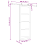Puerta Corrediza con Juego de Hardware Blanca 83x232 cm Madera Maciza de Pino | Foro24.es | Tu tienda online para hogar, jardín y más Foro24.es
