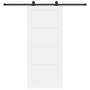Puerta Corrediza con Juego de Hardware Blanca 86x198.5 cm Madera Maciza de Pino | Foro24.es | Tu tienda online para hogar, jardín y más Foro24.es