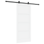 Puerta Corrediza con Juego de Hardware Blanca 86x198.5 cm Madera Maciza de Pino | Foro24.es | Tu tienda online para hogar, jardín y más Foro24.es