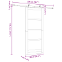 Puerta Corrediza con Juego de Hardware Blanca 86x198.5 cm Madera Maciza de Pino | Foro24.es | Tu tienda online para hogar, jardín y más Foro24.es