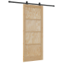 Puerta Corrediza  con Juego de Hardware 86x211 cm de Madera Maciza de Pino | Foro24.es | Tu tienda online para hogar, jardín y más Foro24.es
