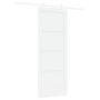 Puerta Corrediza  con Juego de Engranaje Blanca 78x202 cm Madera Maciza Pino | Foro24.es | Tu tienda online para hogar, jardín y más Foro24.es
