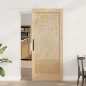 Puerta Corredera con Juego de Herrajes 86x198.5