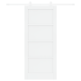 Puerta Corredera  con Juego de Herramientas Blanca 86x198.5 cm Madera Maciza de Pino | Foro24.es | Tu tienda online para hogar, jardín y más Foro24.es