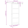 Puerta corrediza  con juego de herrajes blanca 86x211 cm de pino macizo | Foro24.es | Tu tienda online para hogar, jardín y más Foro24.es
