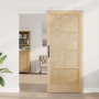 Puerta Corredera  con Juego de Hardware 93x211 cm Madera Maciza de Pino | Foro24.es | Tu tienda online para hogar, jardín y más Foro24.es