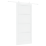 Puerta Deslizante  con Juego de Accesorios 'ORKDAL'Blanca de Madera Maciza de Pino | Foro24.es | Tu tienda online para hogar, jardín y más Foro24.es