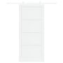 Puerta Deslizante  con Juego de Accesorios 'ORKDAL'Blanca de Madera Maciza de Pino | Foro24.es | Tu tienda online para hogar, jardín y más Foro24.es