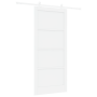 Puerta Deslizante  con Juego de Accesorios 'ORKDAL'Blanca de Madera Maciza de Pino | Foro24.es | Tu tienda online para hogar, jardín y más Foro24.es