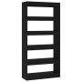 Black engineered wood shelf/divider 80x30x166 cm by vidaXL, Bookcases and shelves - Ref: Foro24-811719, Price: 79,16 €, Disco...