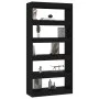 Black engineered wood shelf/divider 80x30x166 cm by vidaXL, Bookcases and shelves - Ref: Foro24-811719, Price: 79,16 €, Disco...
