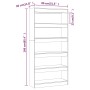 Regal/Trennwand aus schwarzem Holzwerkstoff, 80 x 30 x 166 cm von vidaXL, Bücherregale und Regale - Ref: Foro24-811719, Preis...