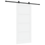 Puerta Deslizante  con Juego de Accesorios 'ORKDAL'Blanca de Madera Maciza de Pino | Foro24.es | Tu tienda online para hogar, jardín y más Foro24.es