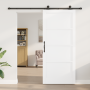 Puerta Deslizante  con Juego de Accesorios 'ORKDAL'Blanca de Madera Maciza de Pino | Foro24.es | Tu tienda online para hogar, jardín y más Foro24.es