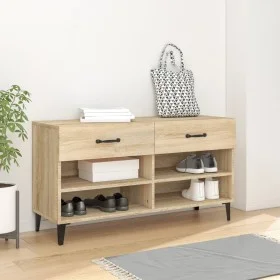 Mueble zapatero madera contrachapada roble Sonoma 102x35x55 cm by vidaXL, Shoe racks and shoe organizers - Ref: Foro24-812828...
