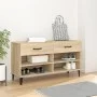 Mueble zapatero madera contrachapada roble Sonoma 102x35x55 cm by vidaXL, Shoe racks and shoe organizers - Ref: Foro24-812828...