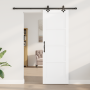 Puerta corrediza  con conjunto de herrajes blanca 73.5x211 cm madera maciza de pino | Foro24.es | Tu tienda online para hogar, jardín y más Foro24.es