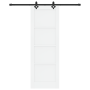 Puerta corrediza  con conjunto de herrajes blanca 73.5x211 cm madera maciza de pino | Foro24.es | Tu tienda online para hogar, jardín y más Foro24.es