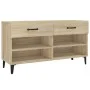 Mueble zapatero madera contrachapada roble Sonoma 102x35x55 cm by vidaXL, Shoe racks and shoe organizers - Ref: Foro24-812828...