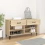 Mueble zapatero madera contrachapada roble Sonoma 102x35x55 cm by vidaXL, Shoe racks and shoe organizers - Ref: Foro24-812828...