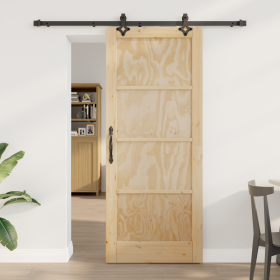 Puerta Deslizante con Juego de Herrajes 83x202 cm