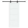 Puerta Deslizante con Juego de Hardware Blanca 83x202 cm de Madera Sólida de Pino | Foro24.es | Tu tienda online para hogar, jardín y más Foro24.es