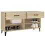 Mueble zapatero madera contrachapada roble Sonoma 102x35x55 cm by vidaXL, Shoe racks and shoe organizers - Ref: Foro24-812828...