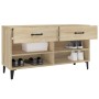 Schuhschrank aus Eichenholz-Furnier Sonoma 102x35x55 cm von vidaXL, Schuhregale und Schuhorganisatoren - Ref: Foro24-812828, ...