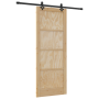 Puerta Corredera  con Juego de Hardware 83x211 cm Madera Maciza de Pino | Foro24.es | Tu tienda online para hogar, jardín y más Foro24.es