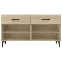 Mueble zapatero madera contrachapada roble Sonoma 102x35x55 cm by vidaXL, Shoe racks and shoe organizers - Ref: Foro24-812828...