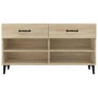 Schuhschrank aus Eichenholz-Furnier Sonoma 102x35x55 cm von vidaXL, Schuhregale und Schuhorganisatoren - Ref: Foro24-812828, ...