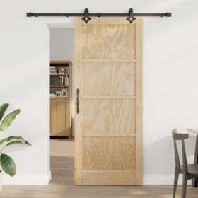 Puerta corrediza con juego de herrajes 86x211 cm